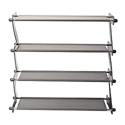 Durable and Portable Z-shaped Shoe Rack in Grey(Size 46x16x46 Cm)