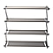Durable and Portable Z-shaped Shoe Rack in Grey(Size 46x16x46 Cm)