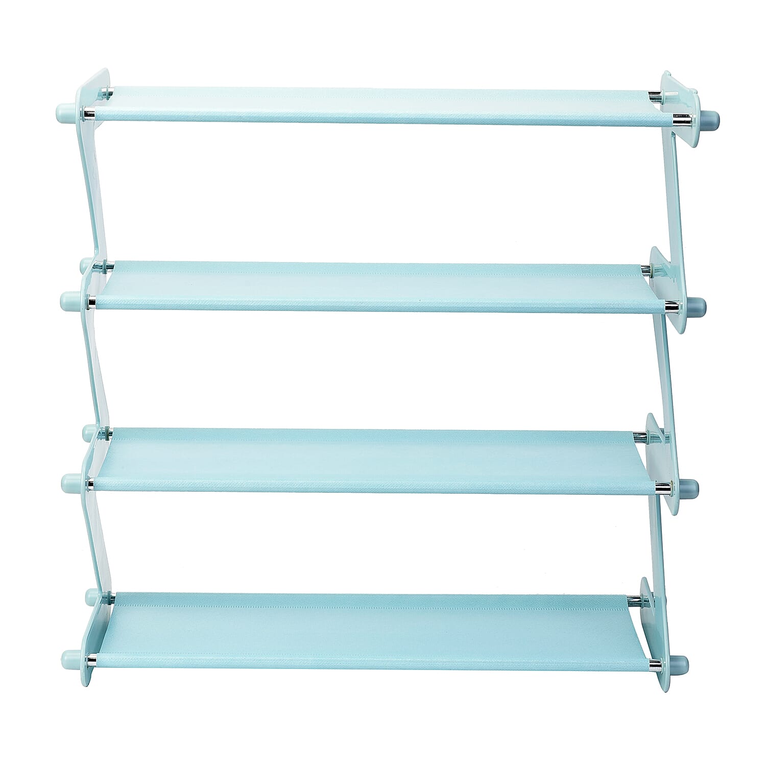 Durable and Portable Z-shaped Shoe Rack in Blue (Size 46x16x46 Cm)