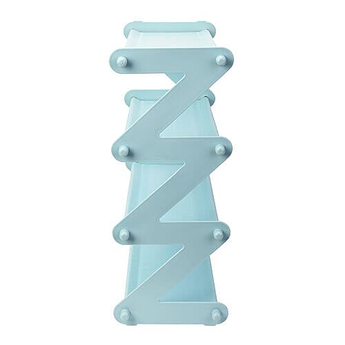 Durable and Portable Z-shaped Shoe Rack in Blue (Size 46x16x46 Cm)