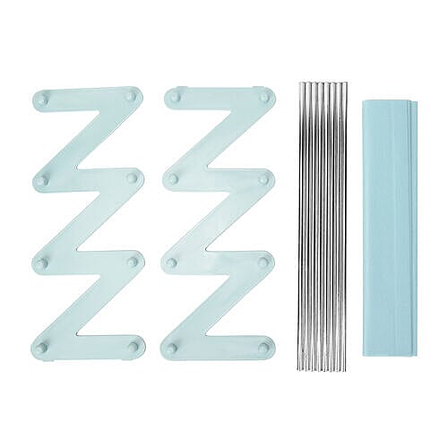 Durable and Portable Z-shaped Shoe Rack in Blue (Size 46x16x46 Cm)