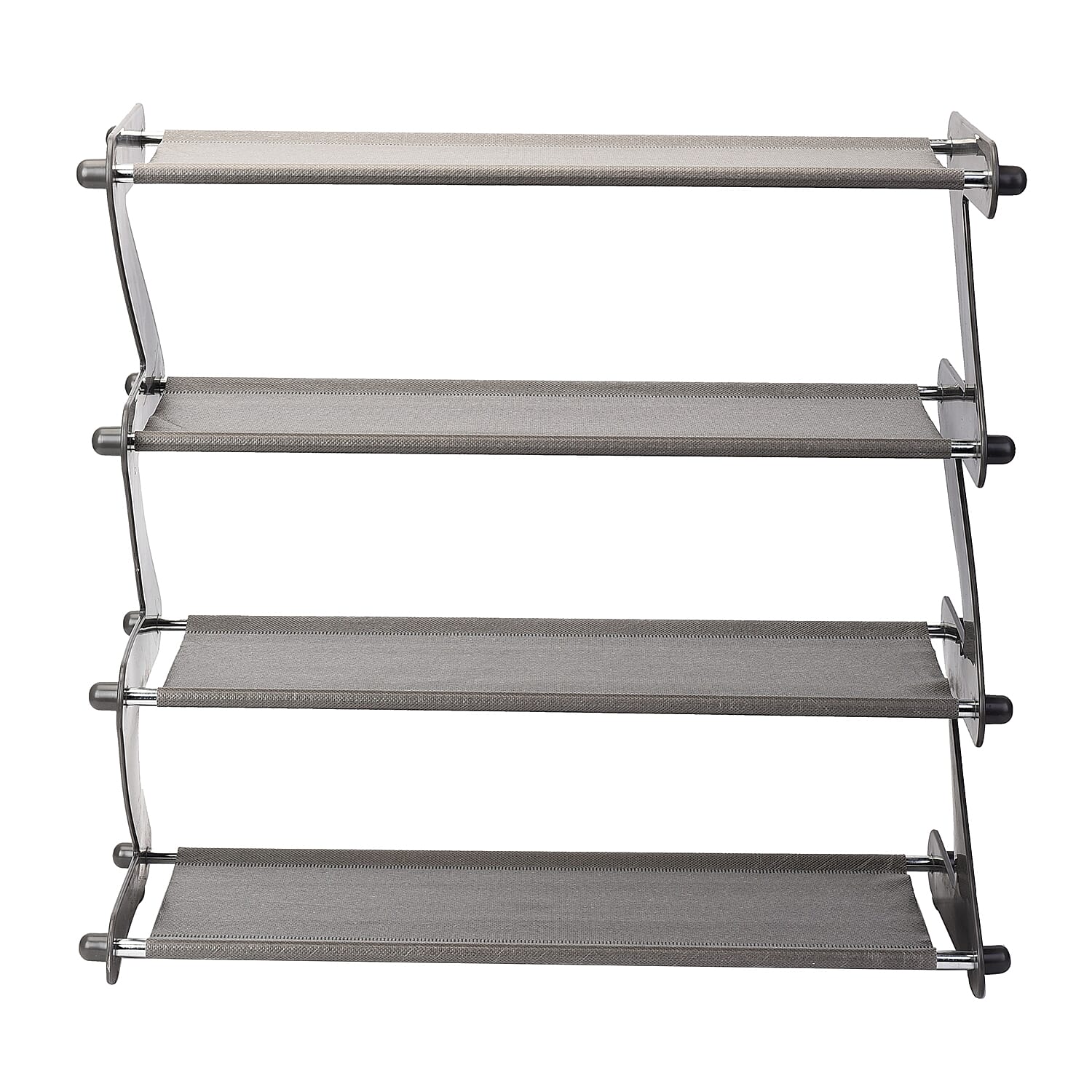 Durable and Portable Z-shaped Shoe Rack in Grey (Size 46x16x46 Cm)