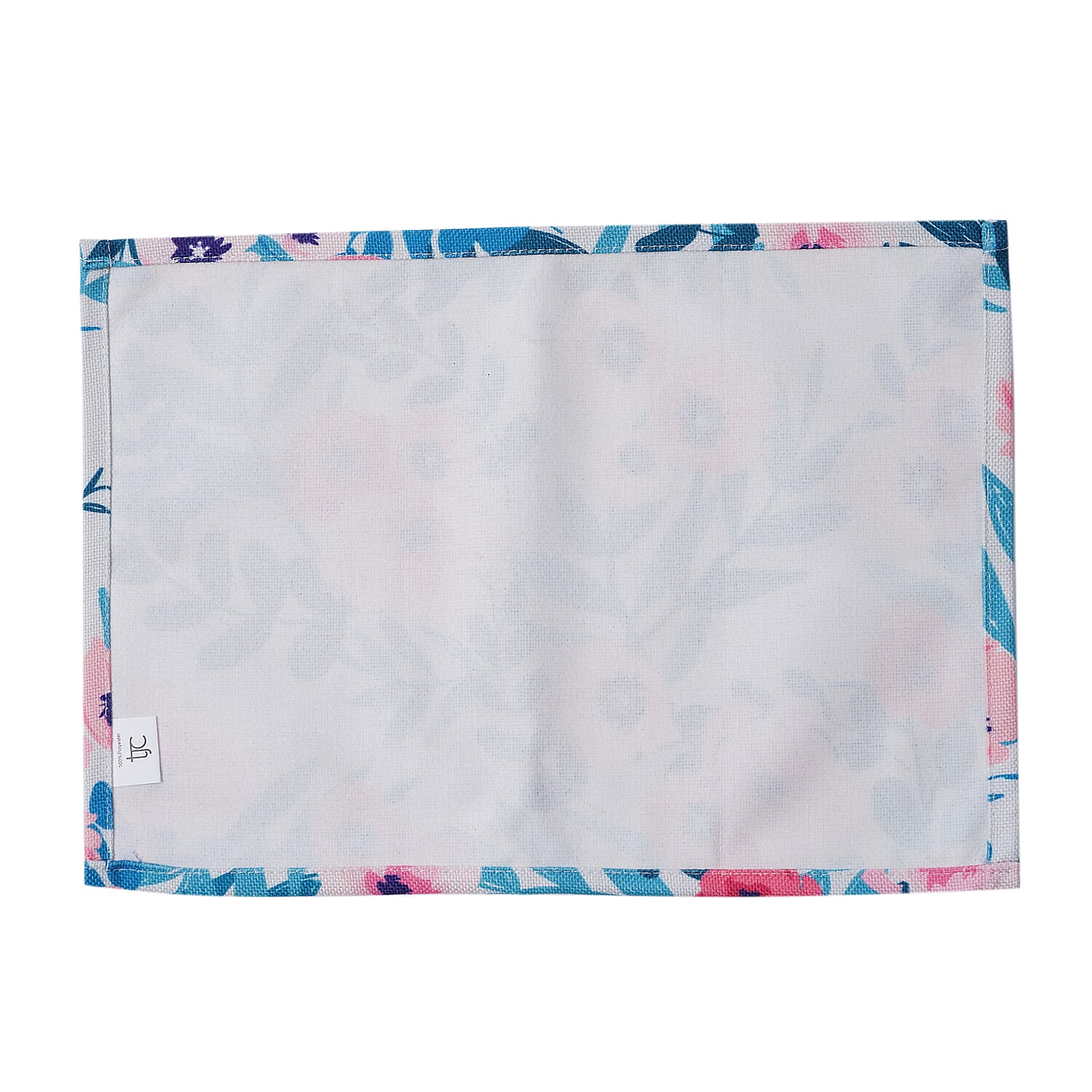 Set of 4 - Waterproof Floral Pattern Kitchen Placemat (Size:41x29Cm) - Sky Blue and Multi