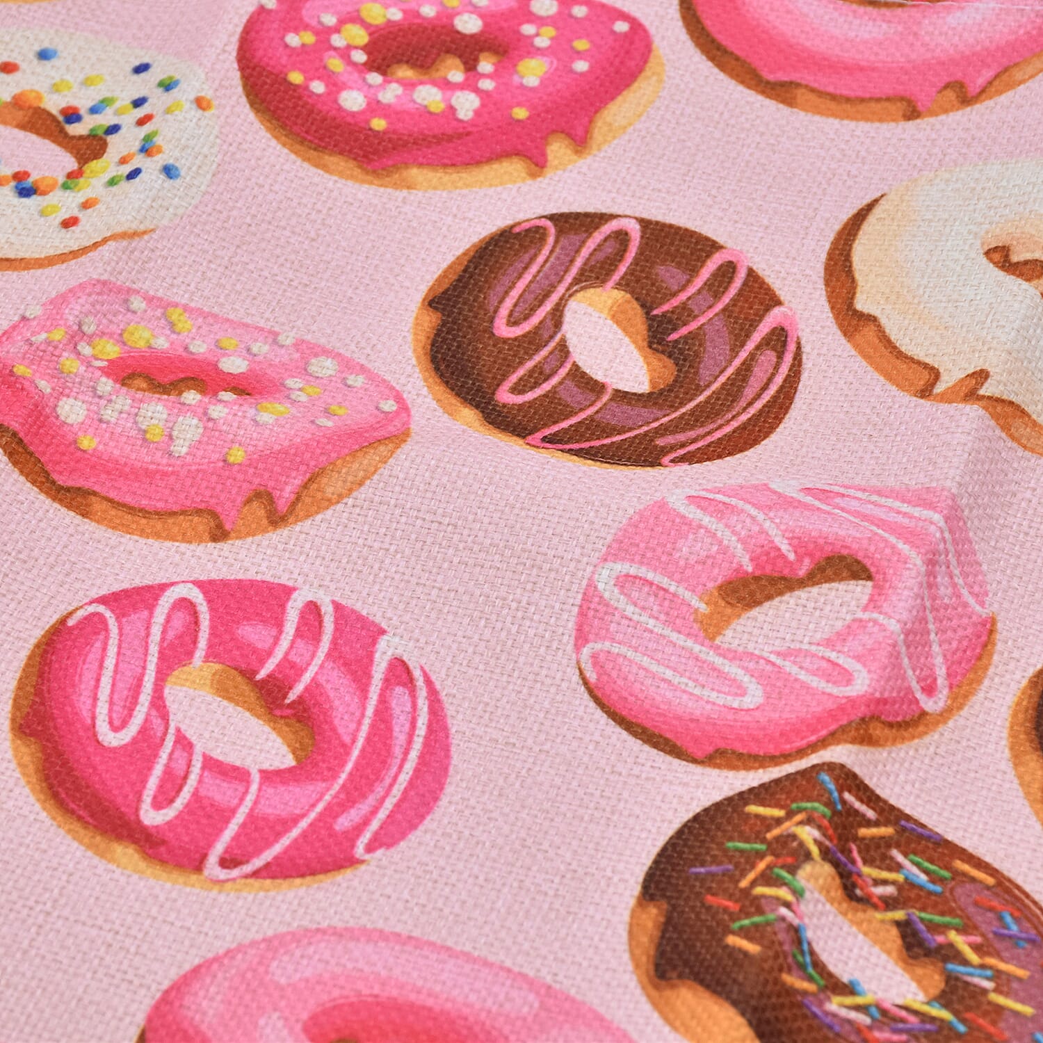 Set of 4 - Waterproof Donut Ring Pattern Kitchen Placemat (Size 41x29Cm) - Pink