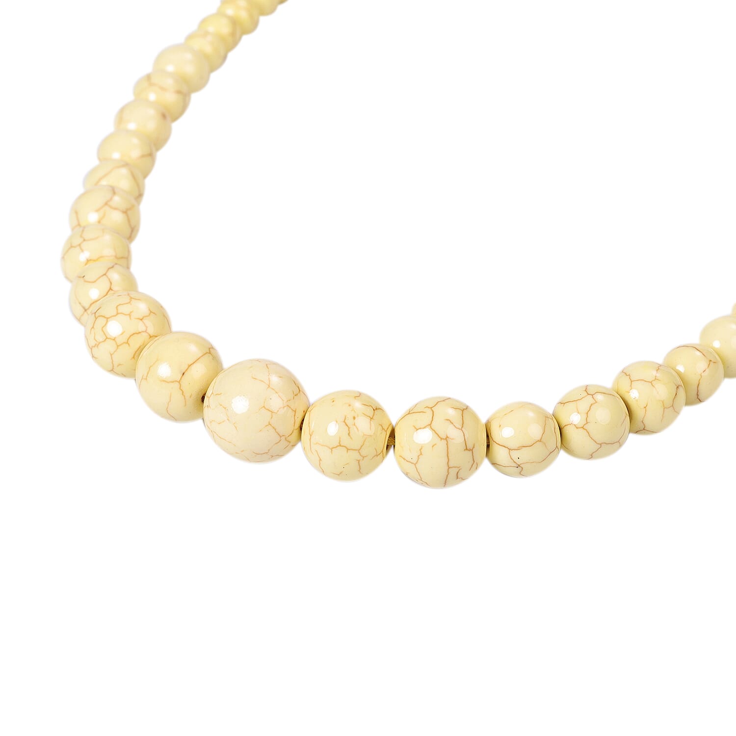 Yellow Howlite Beaded Necklace (Size 18-25) 279.00 Ct.
