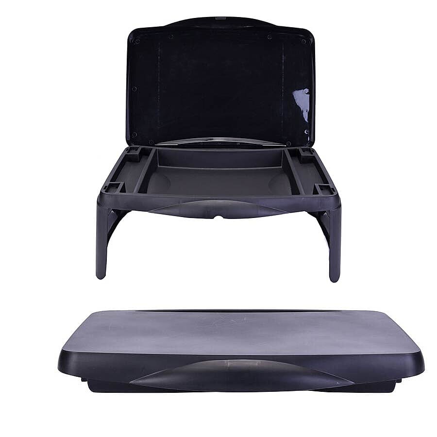 Folding Lap Desk with Storage (44.5x28x6cm) - Black