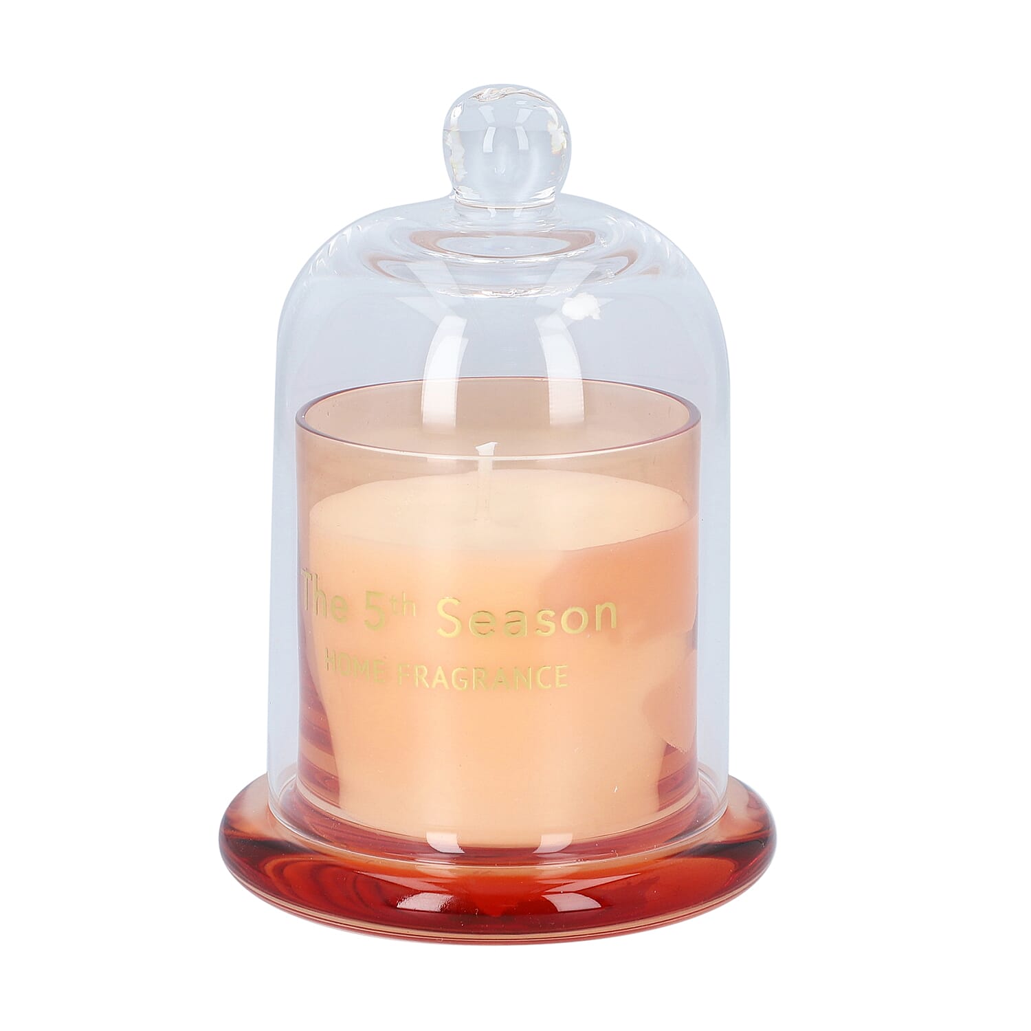 The 5th Season Scented Candle Cup with Glass Lid - Orange