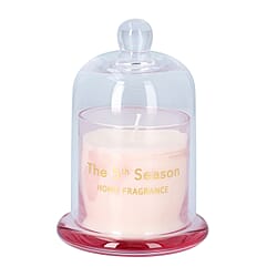 The 5th Season Scented Candle Cup with Glass Lid - Pink