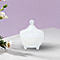 The 5th Season - Stripes Crown Glass Cups Candle with Rose Quartz and Glass Lid - White
