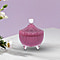 The 5th Season - Scented Candle with Amethyst in Purple Striped Glass Container