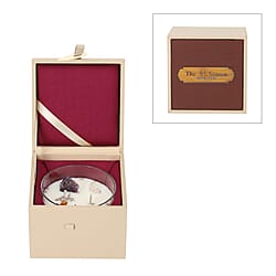 The 5th Season Candle Cups with Crystal and Wooden Box - Blue