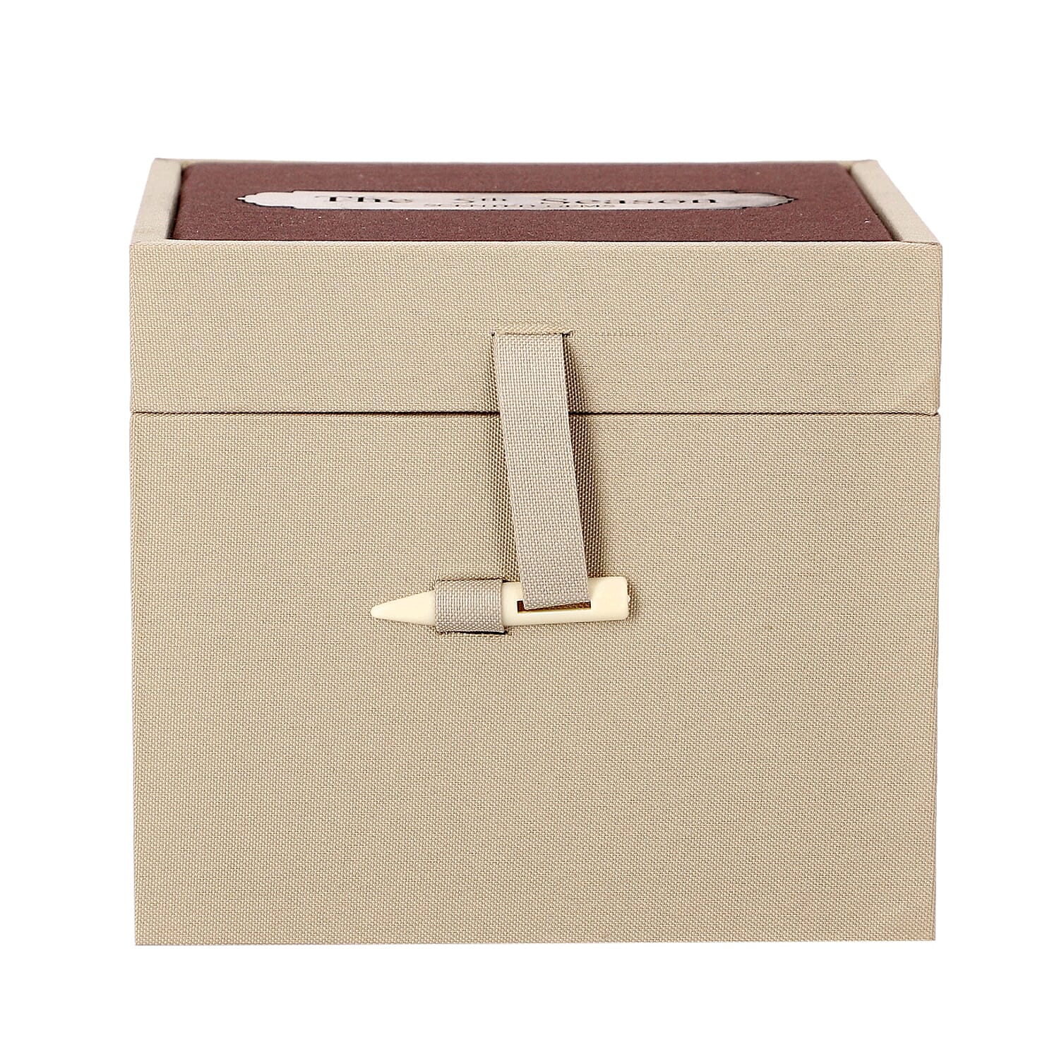 The 5th Season Candle Cups with Crystal and Wooden Box - Blue