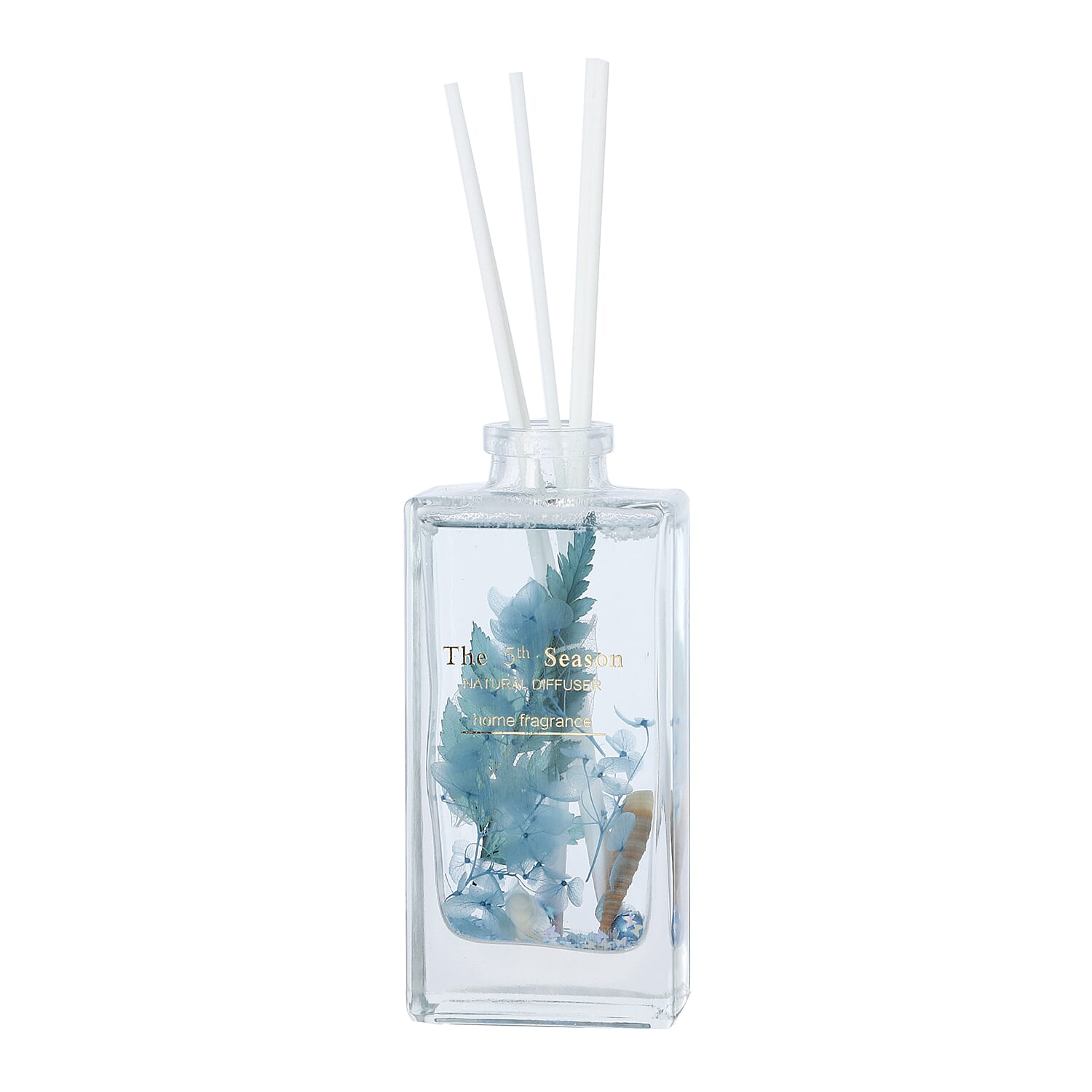 The 5th Season - 150ml Perfume Bottle with Real Flowers Inside (Fragrance: French Block) -  Blue