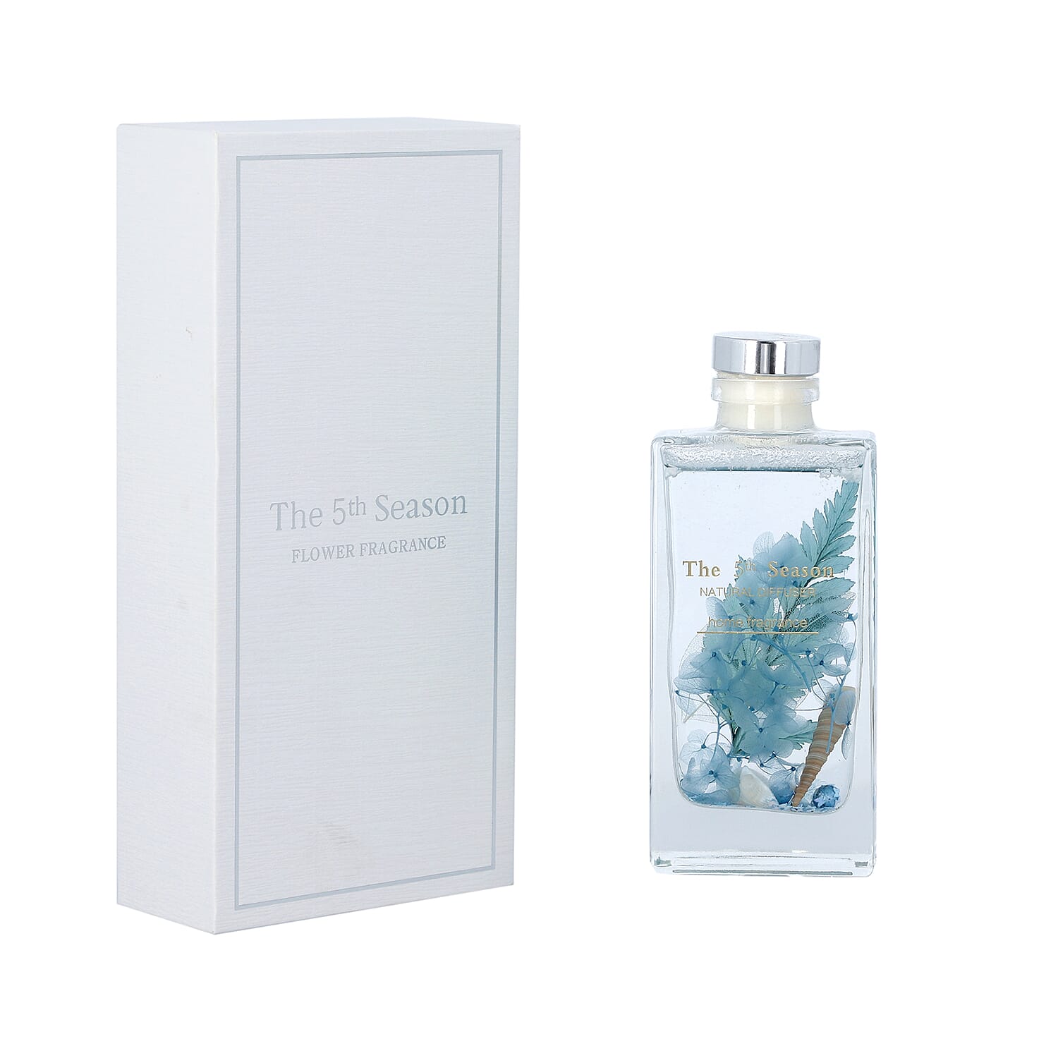 The 5th Season - 150ml Perfume Bottle with Real Flowers Inside (Fragrance: French Block) -  Blue