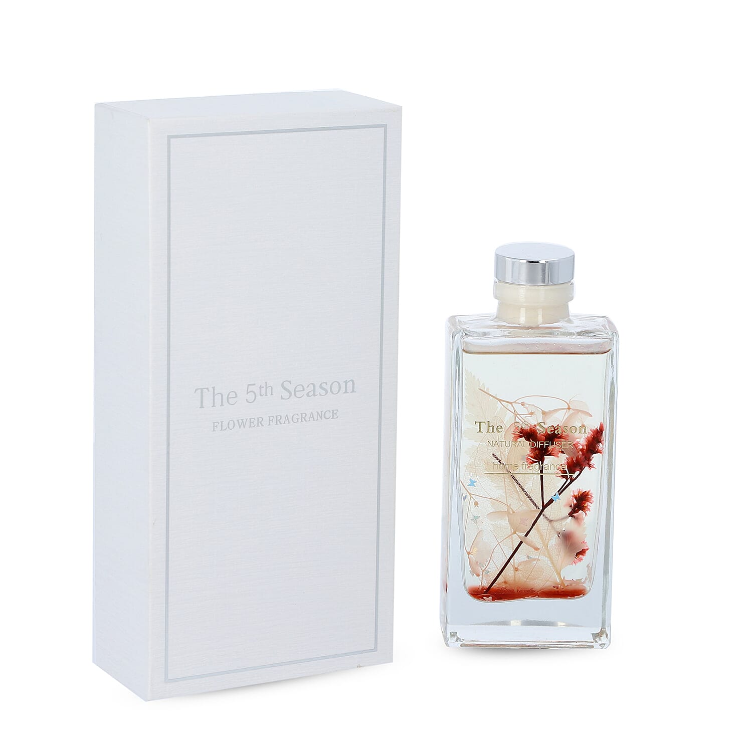 The 5th Season - 150ml Perfume Bottle with Real Flowers Inside (Fragrance: French Block) -  Pink