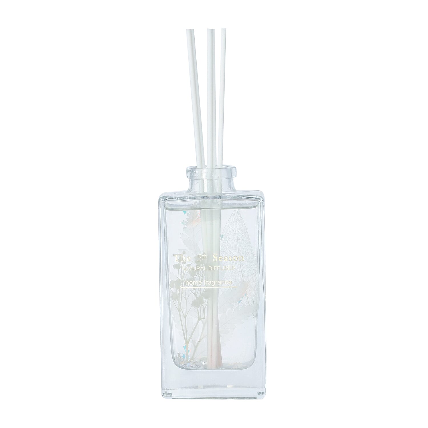 The 5th Season - 150ml Perfume Bottle with Real Flowers Inside (Fragrance: French Block) -  White