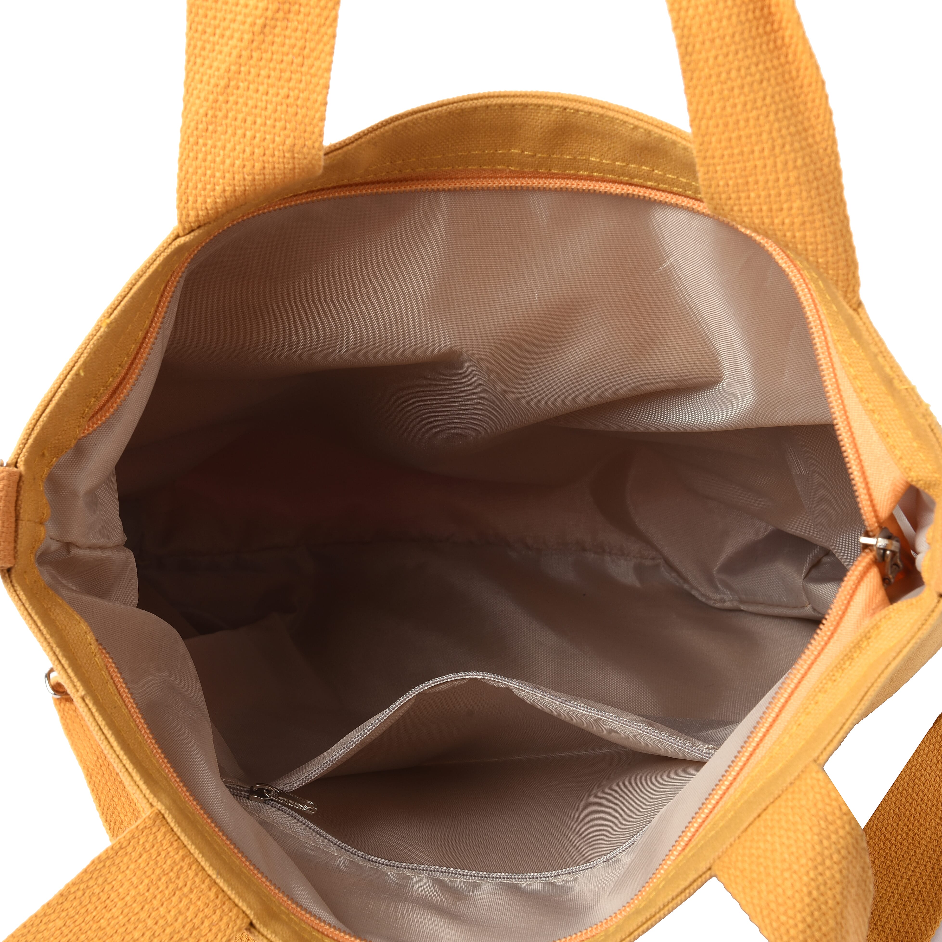 PASSAGE Yellow Colour 3-in-1 Tote Bag with Multiple Pockets(33x8x29cm)