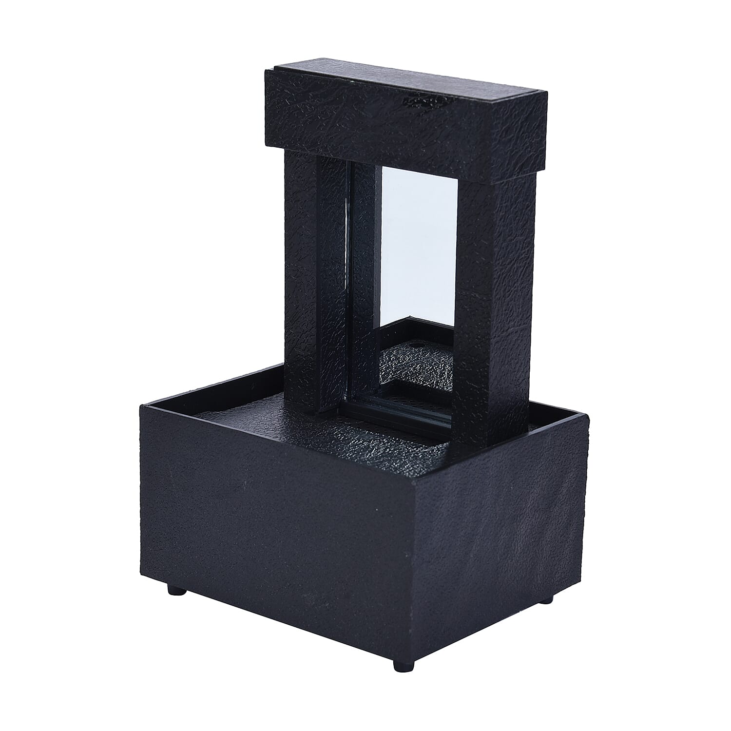 Mini Water Fountain with LED Light - Black (Size - 11x9x17cm)