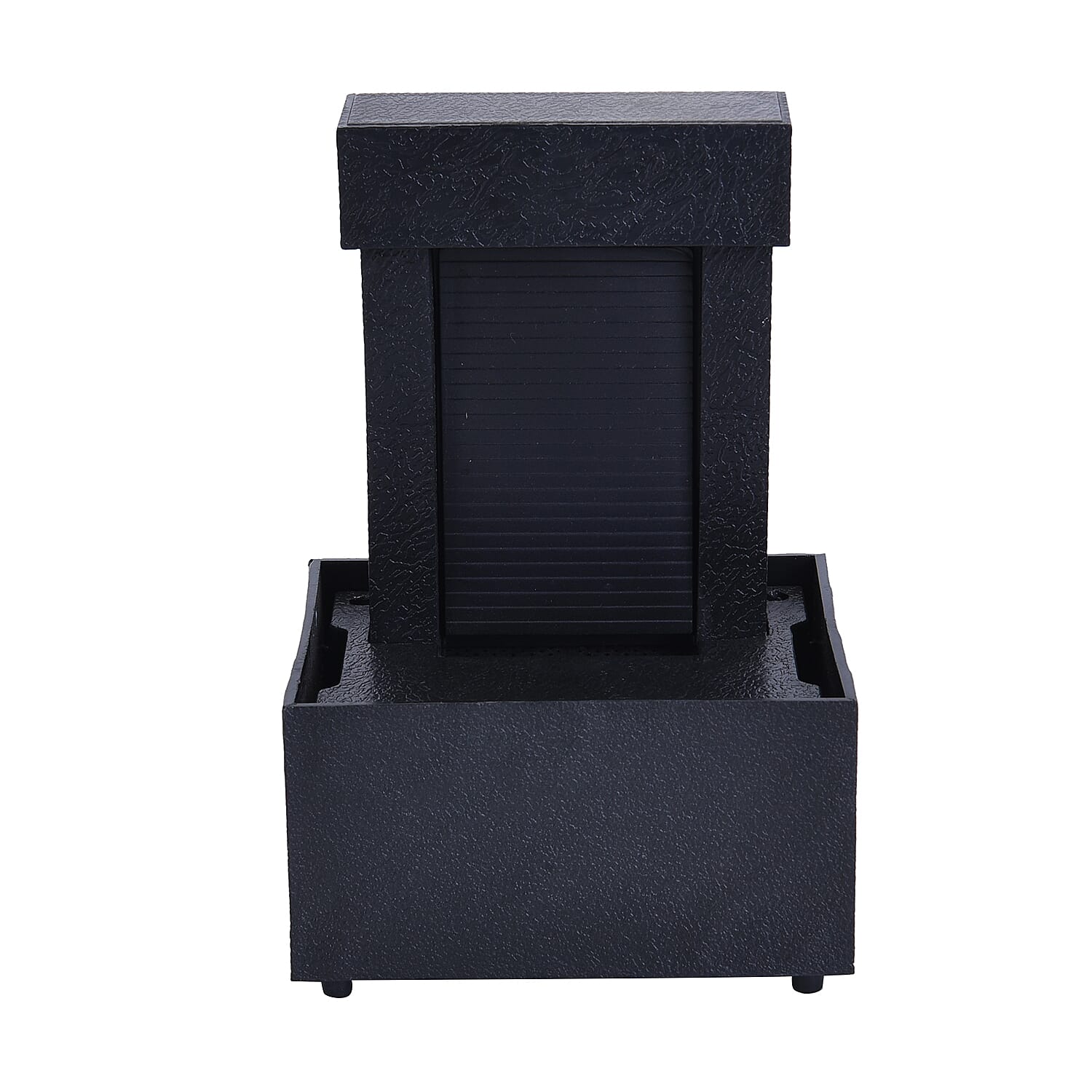Mini Water Fountain with LED Light (Option 1) - Black (Size - 11x9x17 cm)