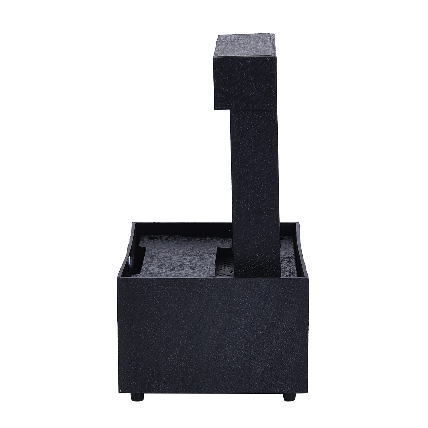 Mini Water Fountain with LED Light (Option 1) - Black (Size - 11x9x17 cm)