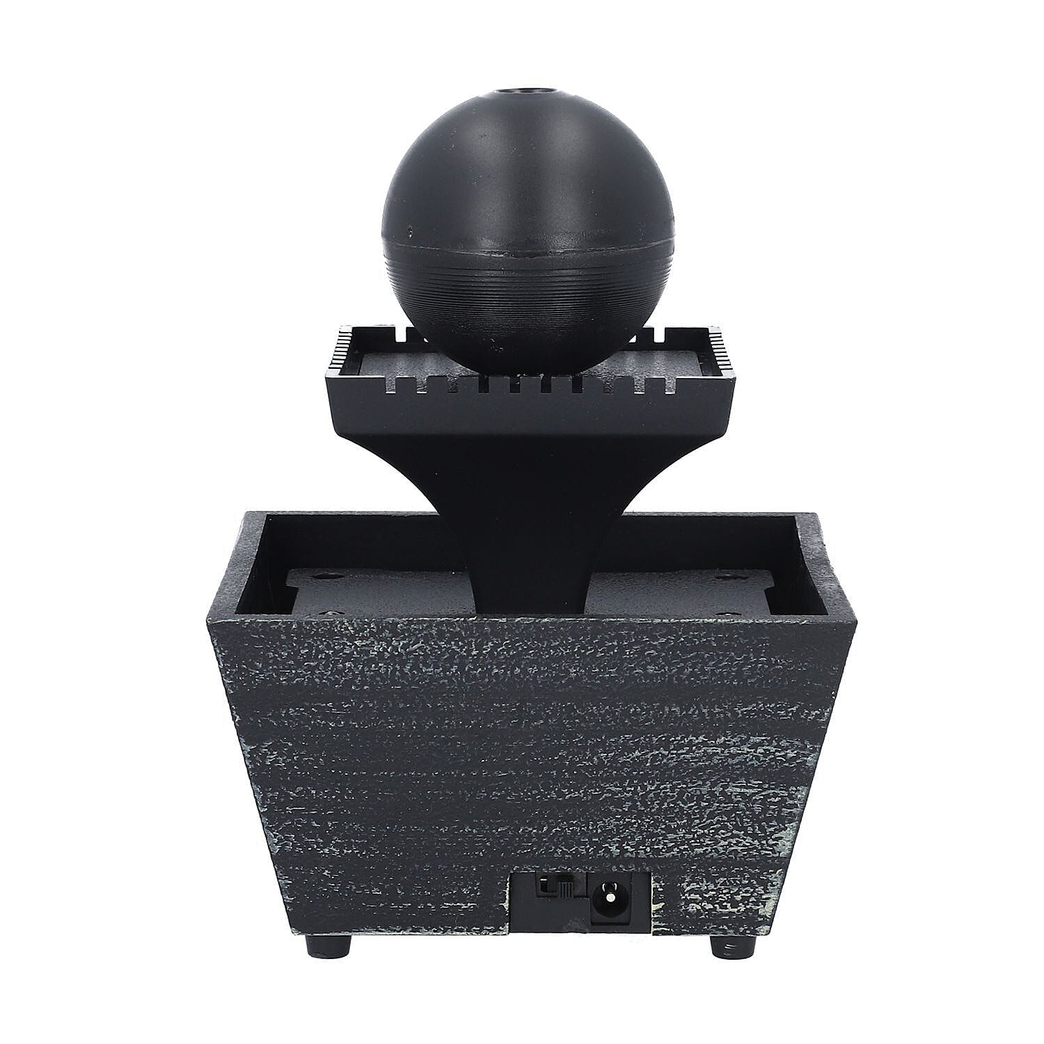 Sphere Ball Mini Water Fountain with LED Light (Size - 17x12x12cm)