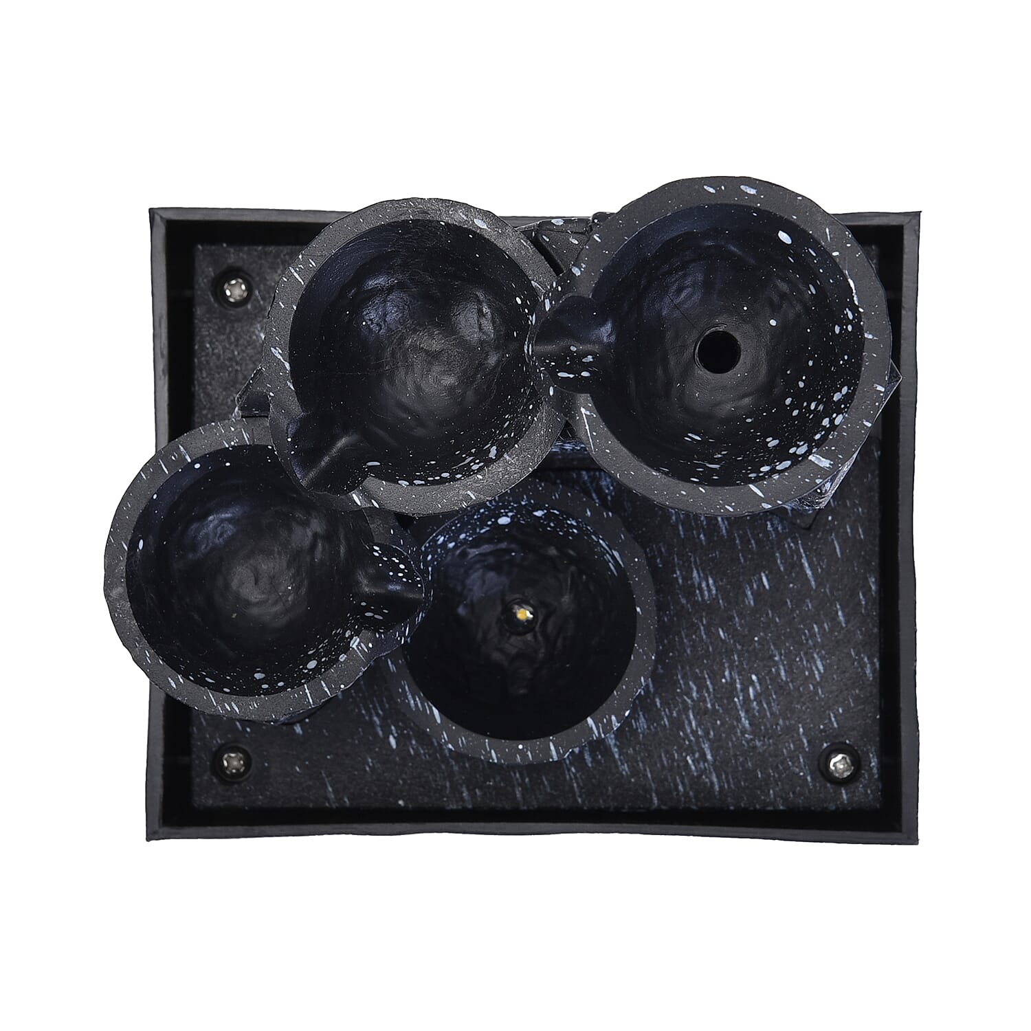 Mini Water Fountain with LED Light - Black (Size - 11x9x17 cm)
