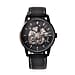 GENOA Classy Mechanical Watch with Black Leather Strap