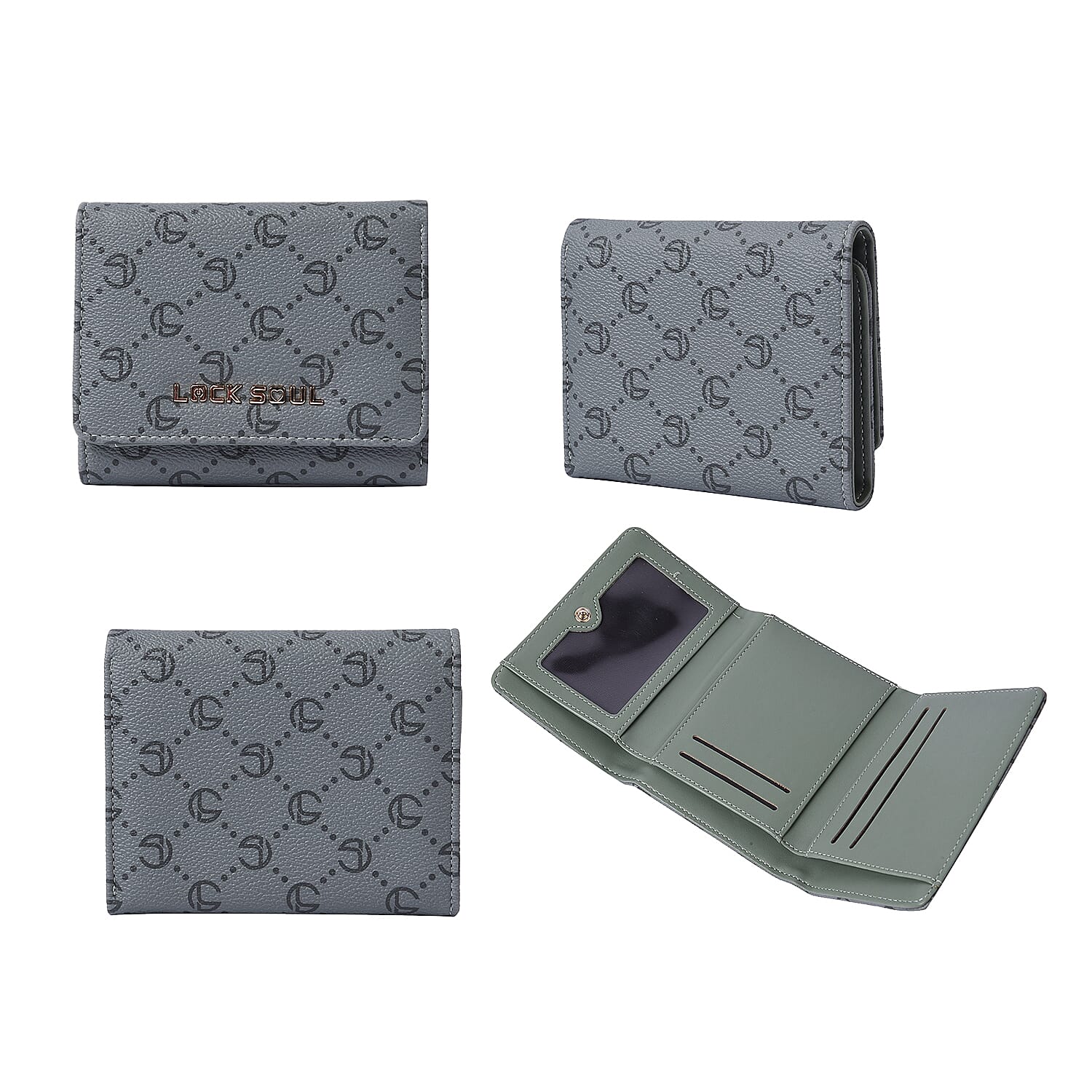 LOCK SOUL Three-Fold RFID Wallet - Green