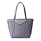 LOCK SOUL Grey Tote Bag with Checker Pattern