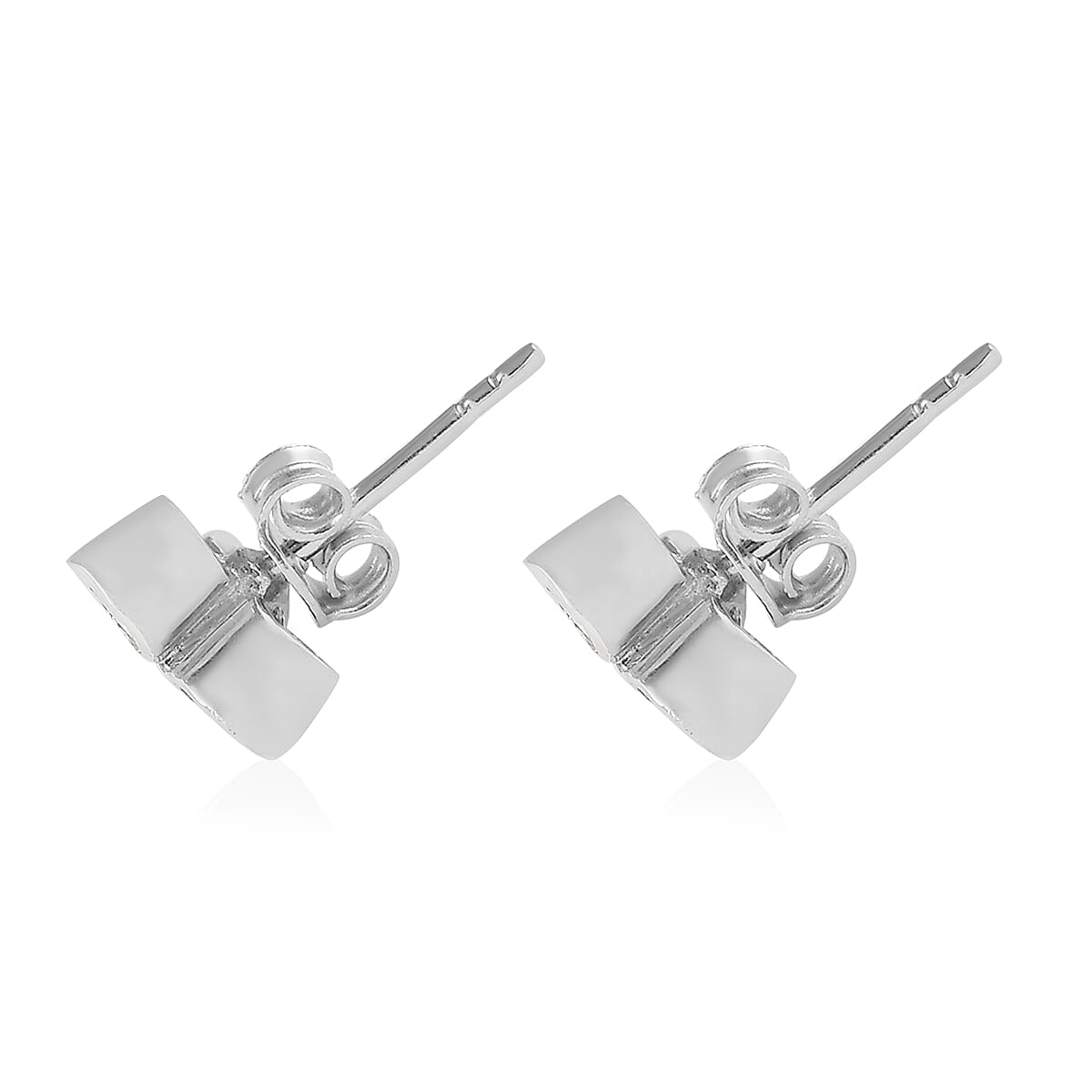 Artisan Crafted Polki Diamond Earrings (with Push Back) in Platinum Overlay Sterling Silver 0.50 Ct.