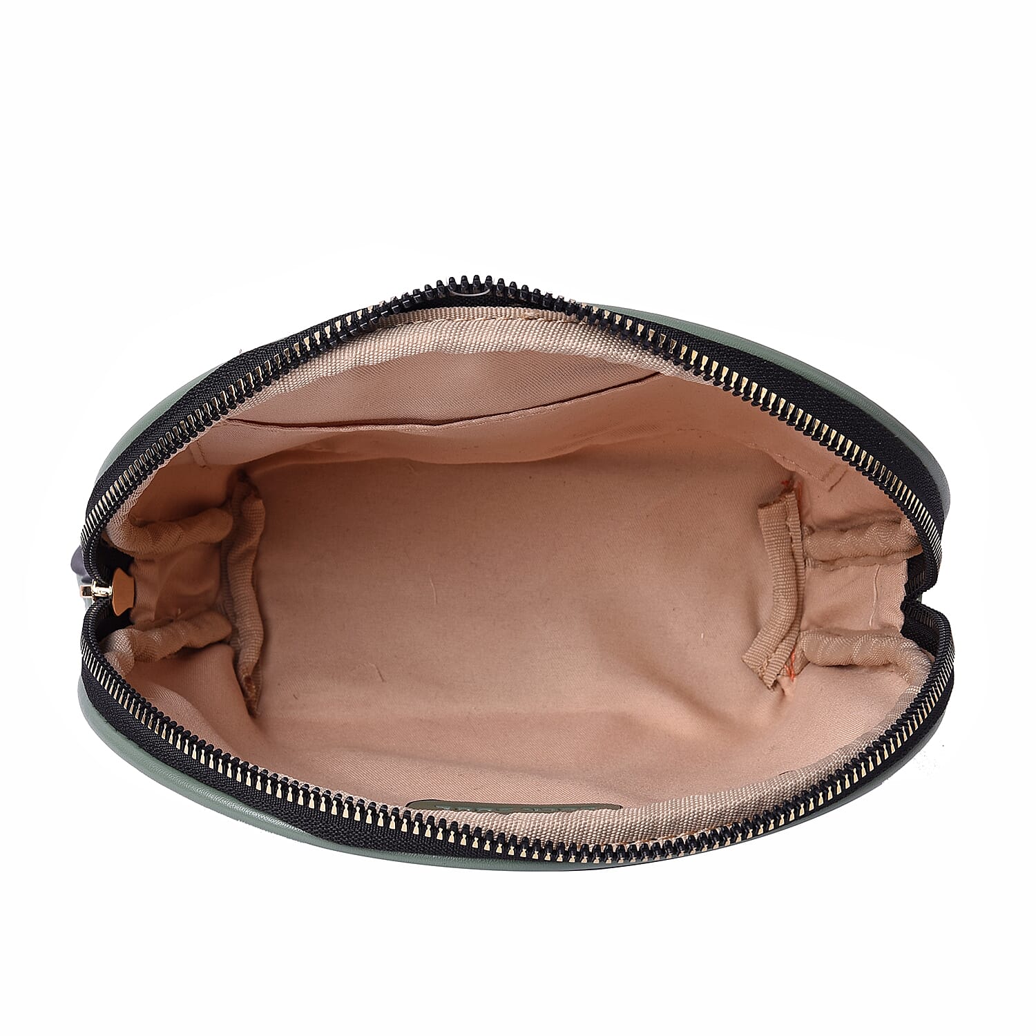 LOCK SOUL Green Cosmetic Bag with Zipper Closure