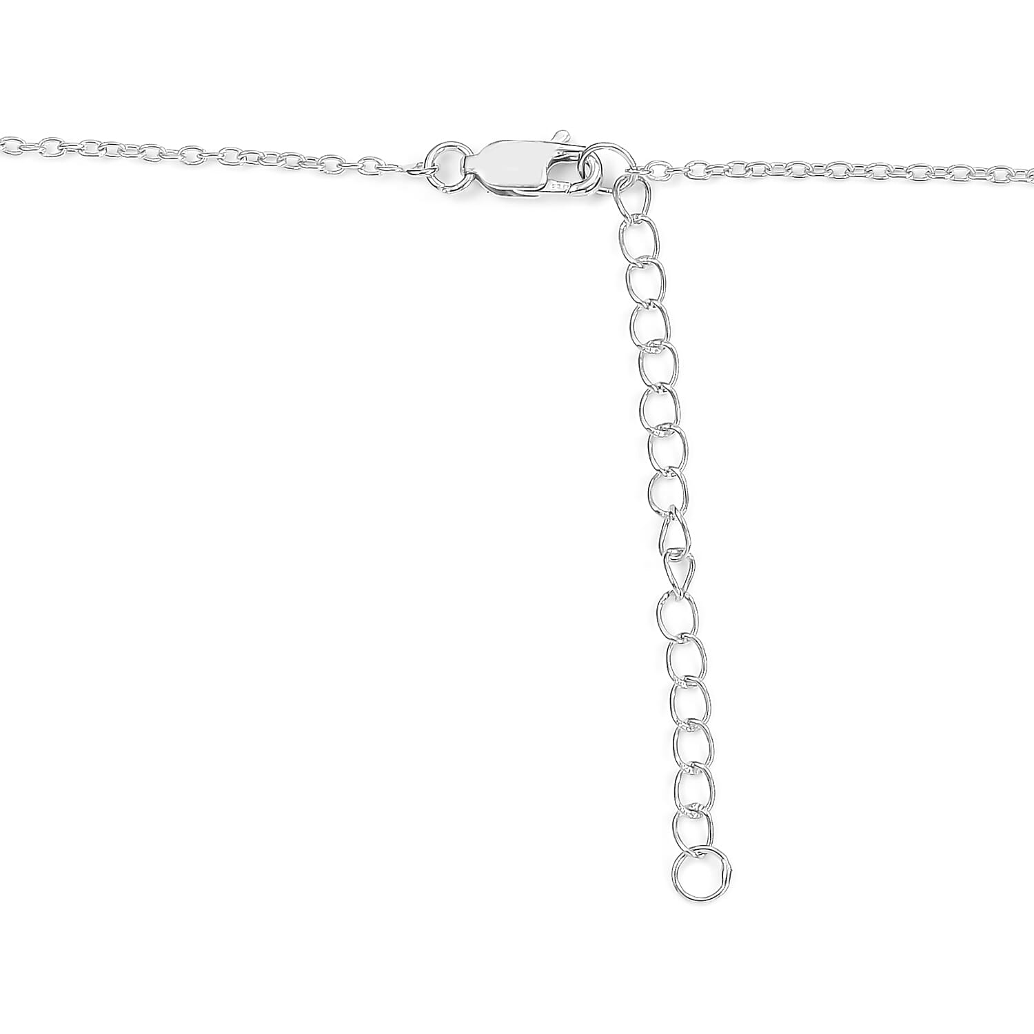 Artisan Crafted Polki Diamond Necklace (Size 18 with 2 inch Extender) in Platinum Overlay Sterling Silver 2.00 Ct.