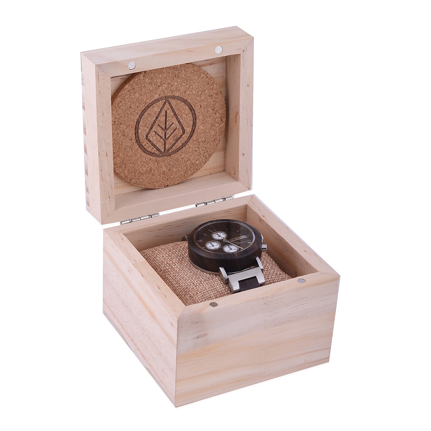 Botanica Coleus Sandalwood Wood and Stainless Steel Watch - Black and Grey Botanica Coleus Sandalwood Wood and Stainless Steel Watch - Black and Grey