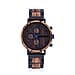 Botanica Dahlia Zebrano Wood and Stainless Steel Watch - Black and Brown