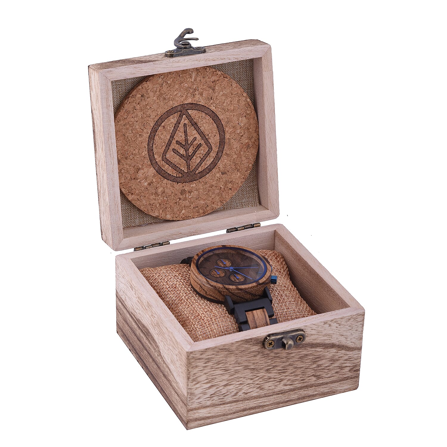 Botanica Dahlia Zebrano Wood Miyota Movement Watch - Black and Brown