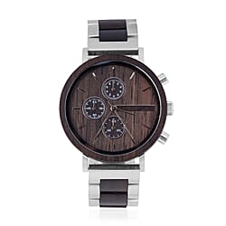 Botanica Iris Sandalwood Wood and Stainless Steel Watch - Brown