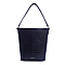 Assots London AMELIA Croc Leather Bucket Bag (35X13X34cm) - Navy