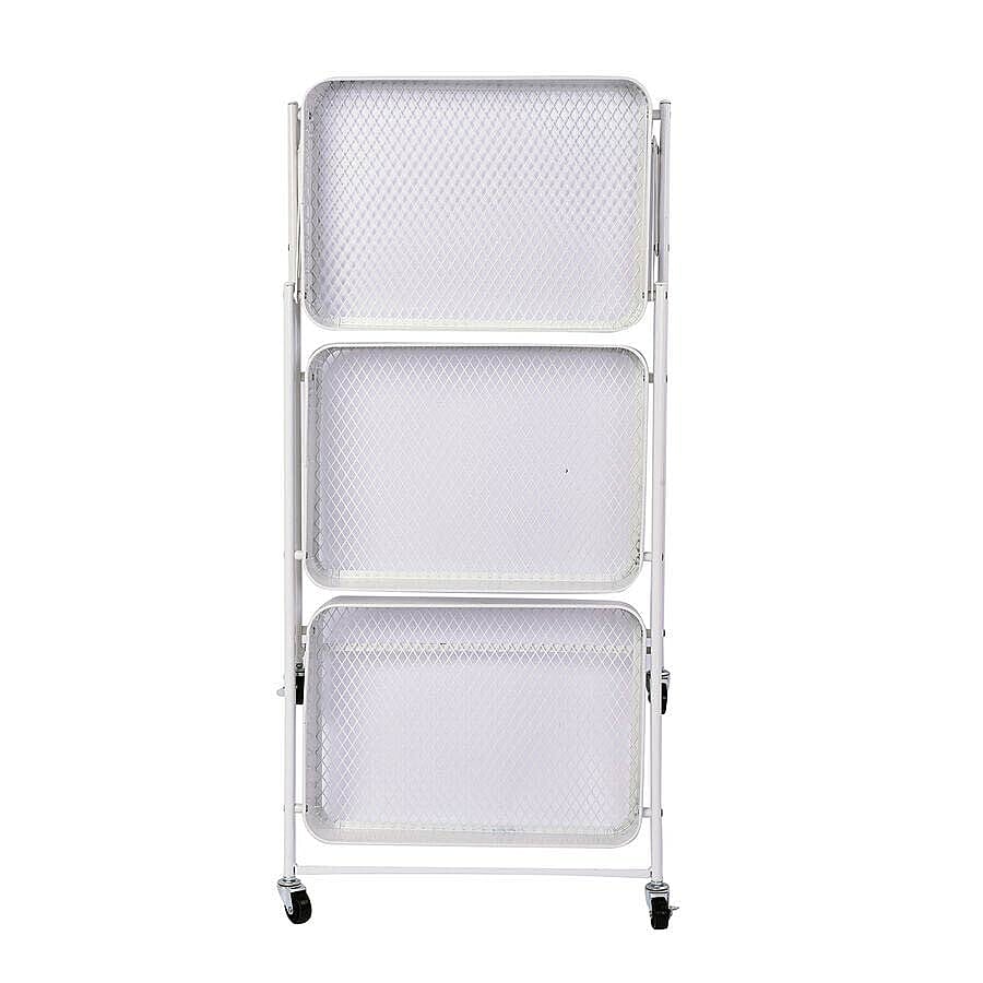 Multi Purpose Storage Shelf With Wheels (Size 45x29x77 cm)