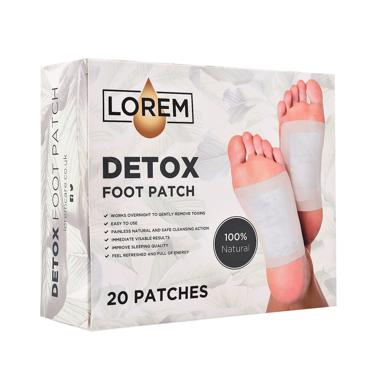 Lorem Detox Foot Patches - Pack of 20