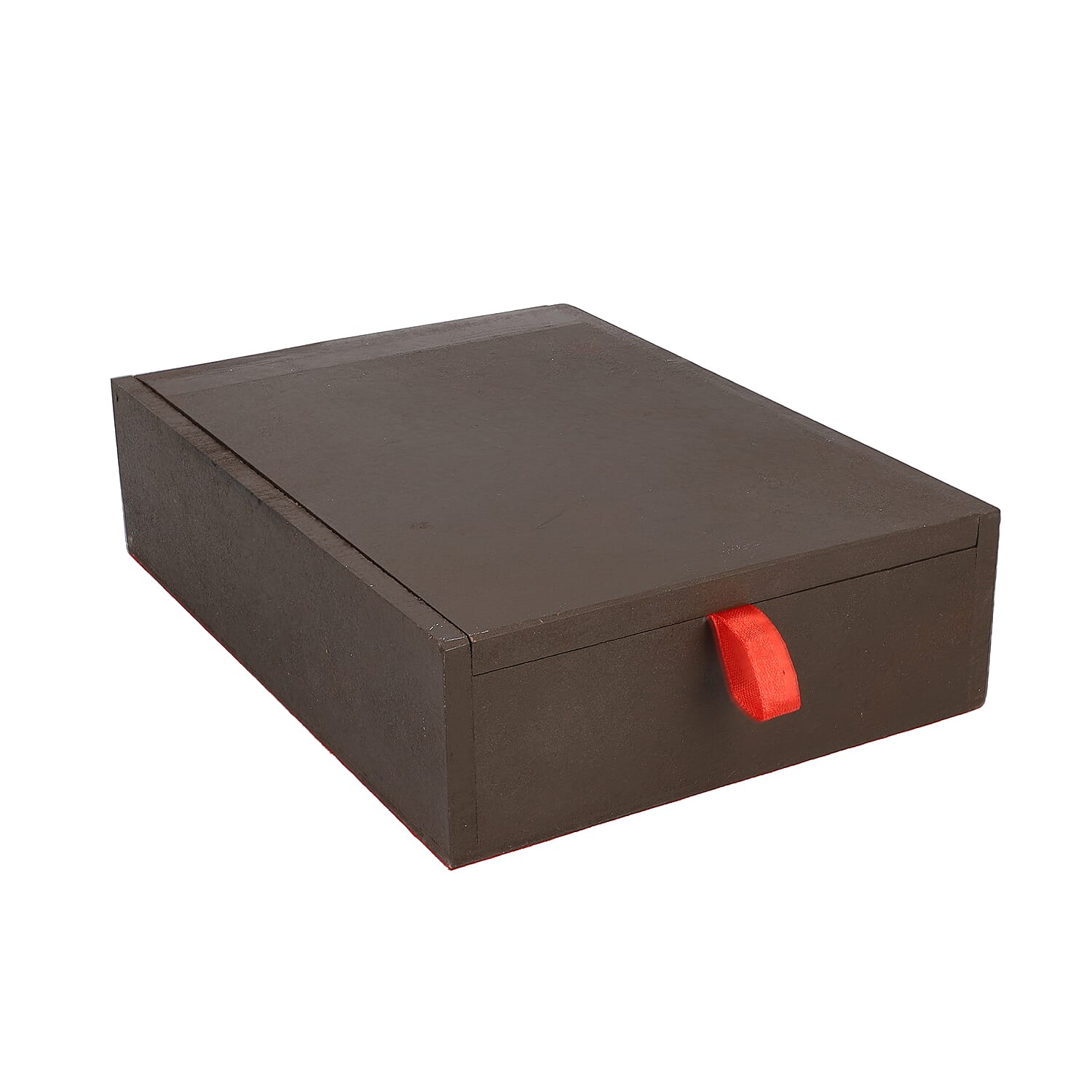 Handcrafted Wooden Jewellery Box with Bangle and Ring Storage (Size 25x18x7cm) - Dark Brown