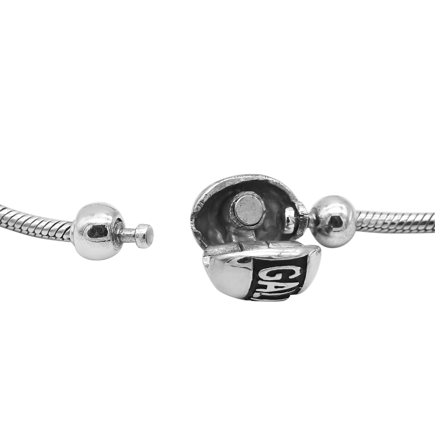 Galatea Pearl - Tahiti Pearl Queen Bead Necklace (Size 18) with lock in Sterling Silver