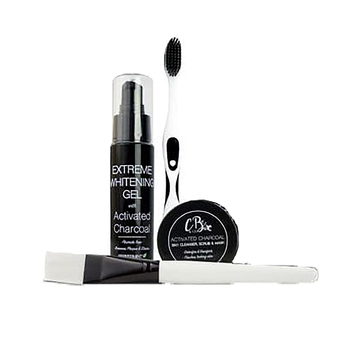 CB&CO: Teeth Whitening Activated Charcoal 4 Piece Set