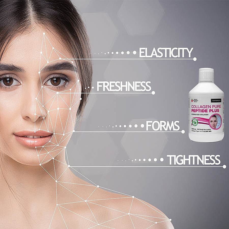 SkinFormative: Collagen Pure Peptide Max - Natural Strawberry Flavour (500ml)