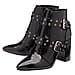 Ravel Black Croc-Print Gerona Ankle Boots (Size 3)