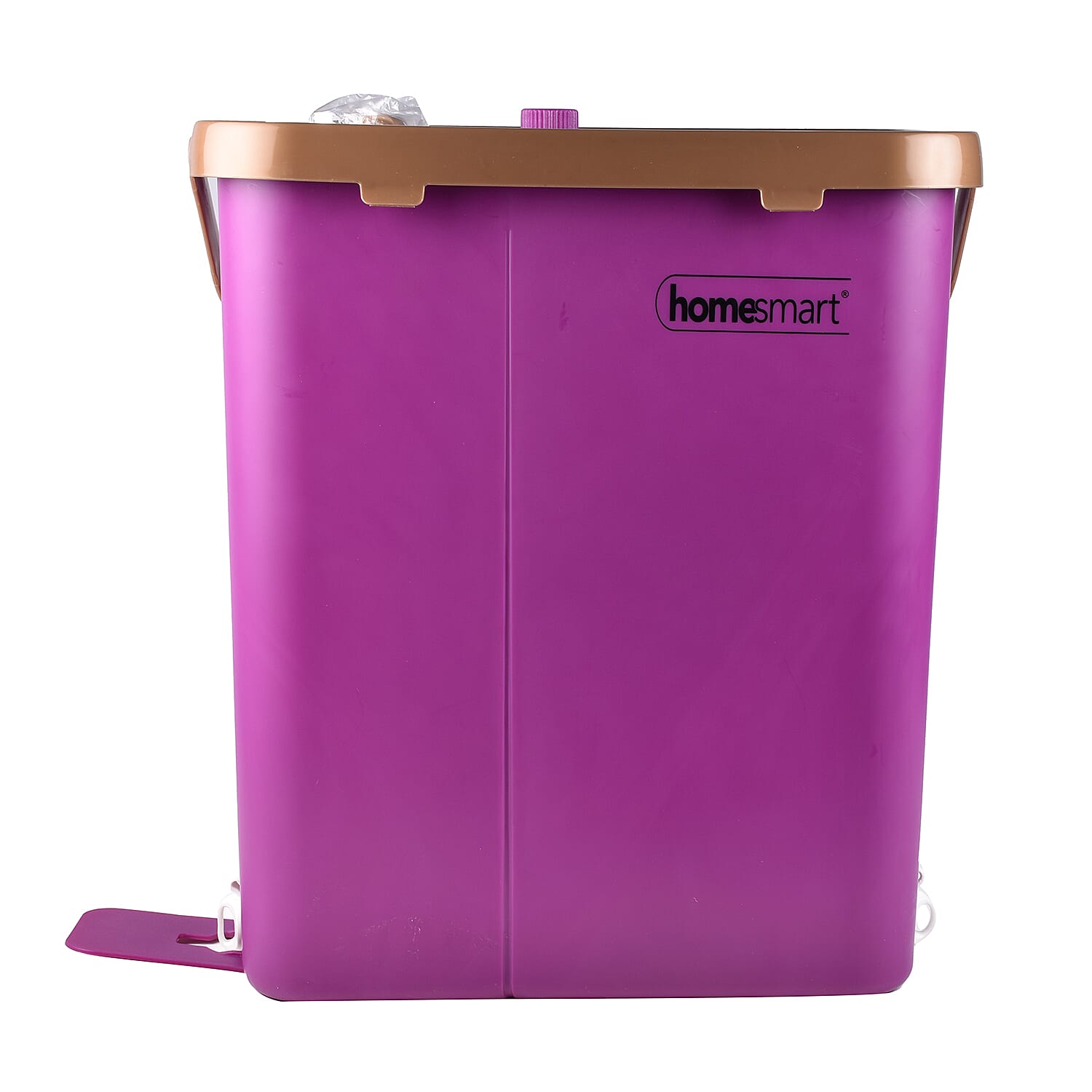 HOMESMART Sponge Head Mop with Dual Tank Bucket in Purple and Brown Colour (Size 141x33cm)