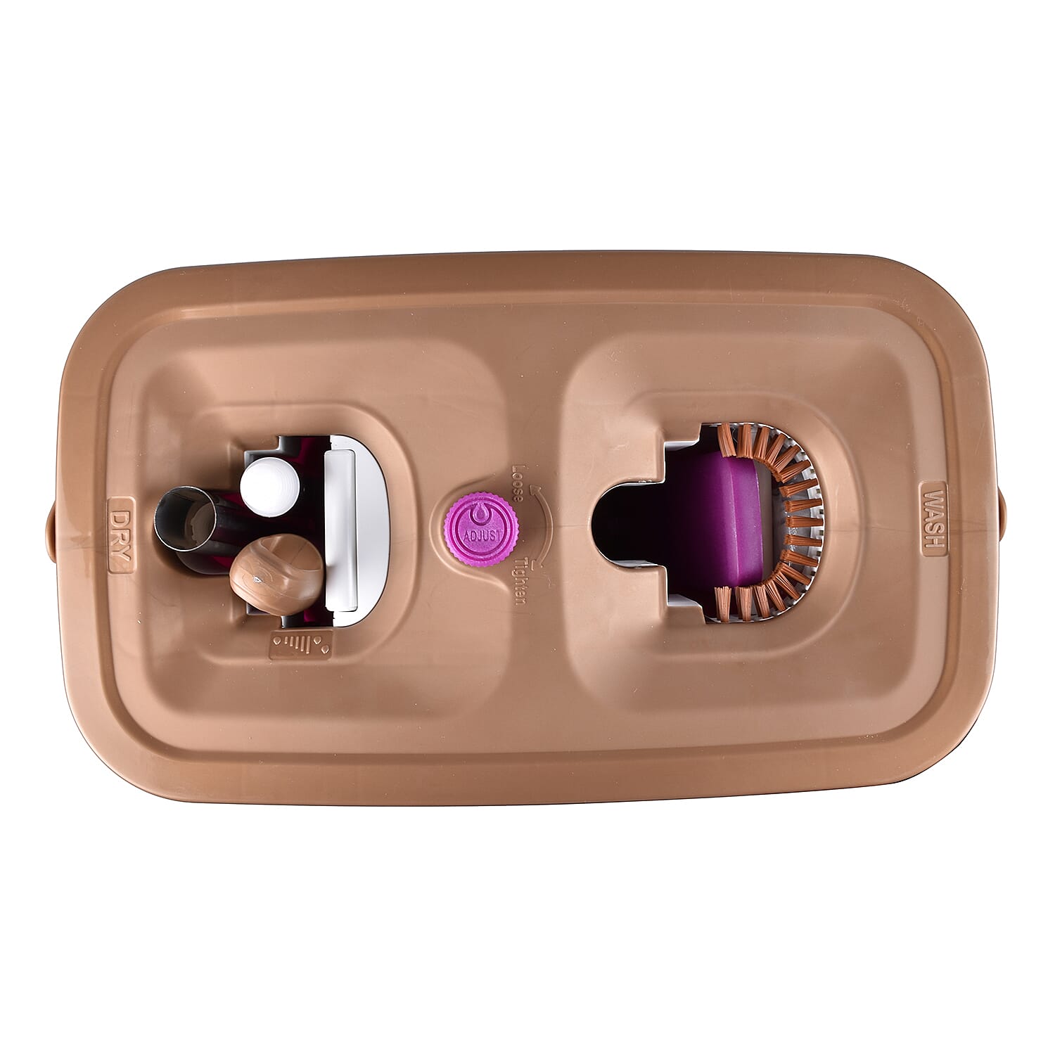 HOMESMART Sponge Head Mop with Dual Tank Bucket in Purple and Brown Colour (Size 141x33cm)