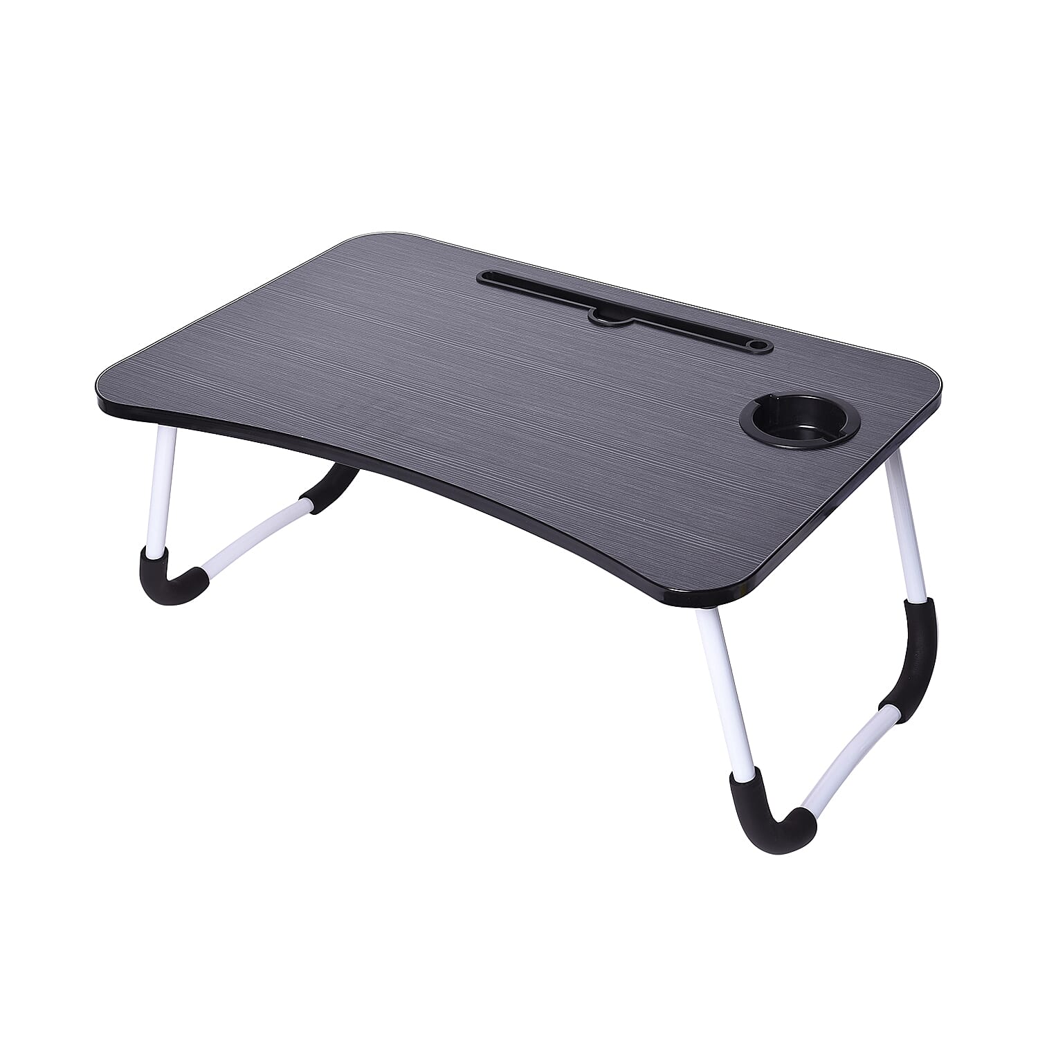 Multi-function Folding Table with a Cup Holder (Size:27x59.5x36.5Cm) - Black