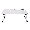 Multi-function Folding Table with a Cup Holder(Size:27x59.5x36.5Cm) - Cream White