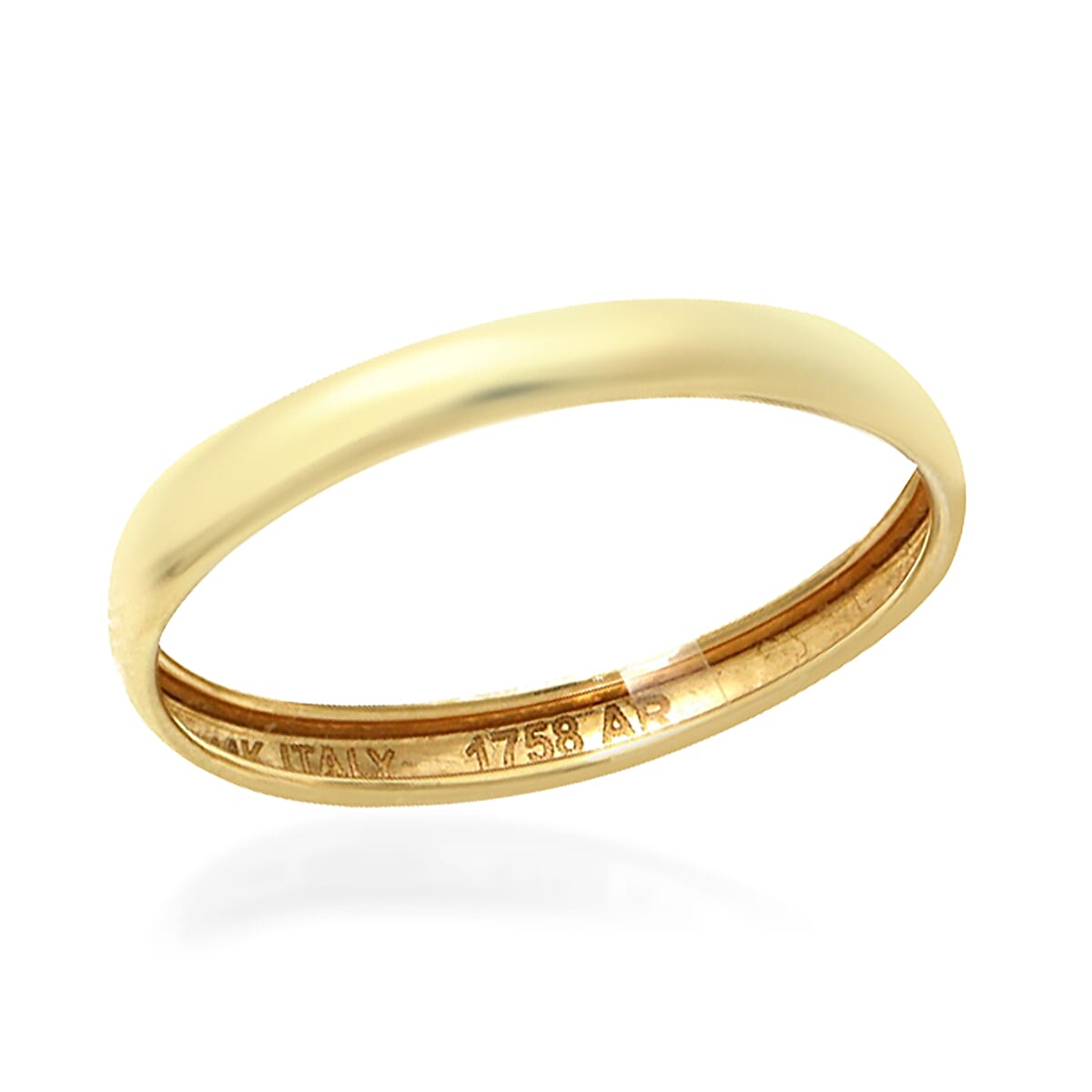 Italian Made - 9K Yellow Gold Band Ring