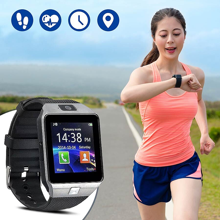 Challenger: Bluetooth Phone Watch with 17cm USB Cable - Silver